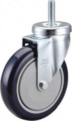 Value Collection - 5" Diam x 1-1/4" Wide x 6-1/8" OAH Stem Mount Swivel Caster - Polyurethane, 300 Lb Capacity, Ball Bearing, 1/2-13 x 1-1/2" Threaded Stem - Apex Tool & Supply