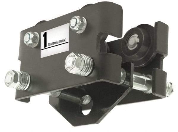 Coffing - 5 Ton Capacity Plain Trolley - 4.6mm to 8.045mm Flange Width, 4-7/16" Wheel Diam, 10" to 24" I-Beam, 70" Min Radius - Apex Tool & Supply