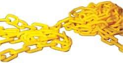 NMC - 100' Long x 1-1/2" Wide Plastic Chain - Yellow - Apex Tool & Supply