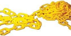 NMC - 100' Long x 1-1/2" Wide Plastic Chain - Yellow - Apex Tool & Supply
