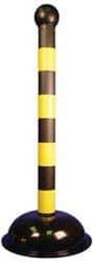 NMC - 41" High, 3" Pole Diam, Warning Post - Black & Yellow - Apex Tool & Supply