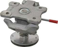 Albion - 5-11/32" Mounting Height, Position Floor Lock for 4" Diam Caster Wheels - 4-11/16" Retracted Clearance, 3-11/16" x 5-3/8" Top Plate Size, 2-5/8" x 3-5/8" Bolt Hole Spacing - Apex Tool & Supply