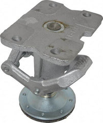 Albion - 7-1/4" Mounting Height, Position Floor Lock for 5 & 6" Diam Caster Wheels - 6-1/4" Retracted Clearance, 4-1/2" x 6" Top Plate Size, 2-7/16" x 4-15/16" Bolt Hole Spacing - Apex Tool & Supply