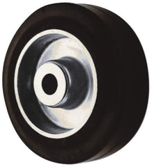 Albion - 5 Inch Diameter x 2 Inch Wide, Rubber Caster Wheel - 450 Lb. Capacity, 2-3/8 Inch Hub Length, 1/2 Inch Axle Diameter, Sealed Roller Bearing - Apex Tool & Supply