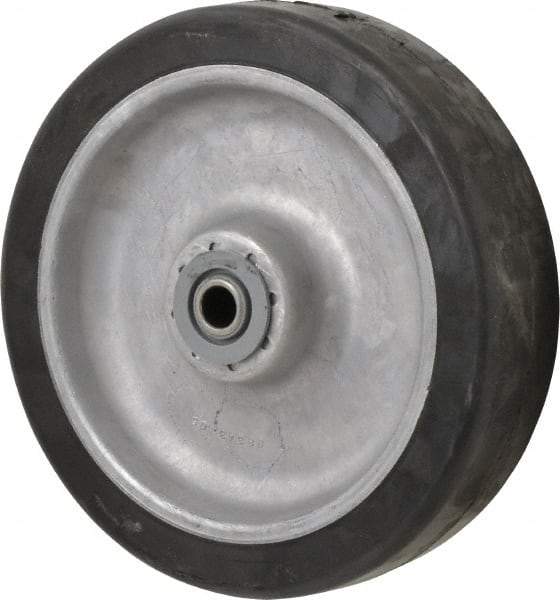 Albion - 8 Inch Diameter x 2 Inch Wide, Rubber Caster Wheel - 600 Lb. Capacity, 2-3/8 Inch Hub Length, 1/2 Inch Axle Diameter, Sealed Roller Bearing - Apex Tool & Supply