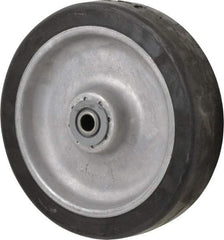 Albion - 8 Inch Diameter x 2 Inch Wide, Rubber Caster Wheel - 600 Lb. Capacity, 2-3/8 Inch Hub Length, 1/2 Inch Axle Diameter, Sealed Roller Bearing - Apex Tool & Supply