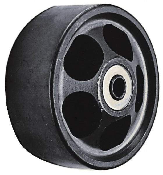 Albion - 8 Inch Diameter x 2-1/2 Inch Wide, Semi-Steel Caster Wheel - 1,650 Lb. Capacity, 2-15/16 Inch Hub Length, 1/2 Inch Axle Diameter, Roller Bearing - Apex Tool & Supply