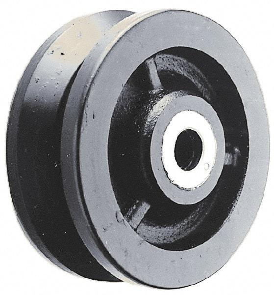 Albion - 6 Inch Diameter x 2-1/2 Inch Wide, Cast Iron Caster Wheel - 3,000 Lb. Capacity, 2-7/8 Inch Hub Length, 1/2 Inch Axle Diameter, Roller Bearing - Apex Tool & Supply