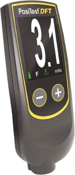 Made in USA - 0 to 40 mil Digital Coating Thickness Gage - For Use with Ferrous Bases - Apex Tool & Supply