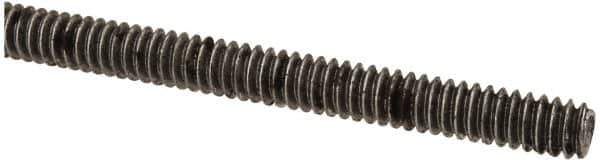 Value Collection - #10-24 UNC (Coarse), 6' Long, Low Carbon Steel Threaded Rod - Oil Finish Finish, Right Hand Thread - Apex Tool & Supply