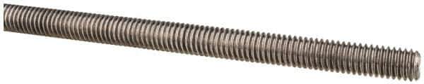 Made in USA - 3/8-16 UNC (Coarse), 6' Long, Low Carbon Steel Threaded Rod - Oil Finish Finish, Right Hand Thread - Apex Tool & Supply