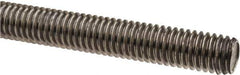 Made in USA - 7/16-14 UNC (Coarse), 6' Long, Low Carbon Steel Threaded Rod - Oil Finish Finish, Right Hand Thread - Apex Tool & Supply