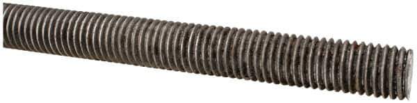 Made in USA - 5/8-11 UNC (Coarse), 6' Long, Low Carbon Steel Threaded Rod - Oil Finish Finish, Right Hand Thread - Apex Tool & Supply