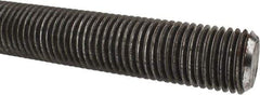 Made in USA - 1-1/4-7 UNC (Coarse), 6' Long, Low Carbon Steel Threaded Rod - Oil Finish Finish, Right Hand Thread - Apex Tool & Supply