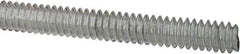 Value Collection - #10-24 UNC (Coarse), 6' Long, Low Carbon Steel Threaded Rod - Zinc-Plated Finish, Right Hand Thread - Apex Tool & Supply