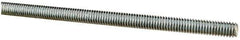 Made in USA - 5/16-18 UNC (Coarse), 6' Long, Low Carbon Steel Threaded Rod - Zinc-Plated Finish, Right Hand Thread - Apex Tool & Supply