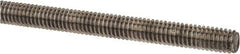 Made in USA - 5/8-11 UNC (Coarse), 6' Long, Low Carbon Steel Threaded Rod - Zinc-Plated Finish, Right Hand Thread - Apex Tool & Supply