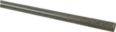 Made in USA - 1-8 UNC (Coarse), 6' Long, Low Carbon Steel Threaded Rod - Zinc-Plated Finish, Right Hand Thread - Apex Tool & Supply