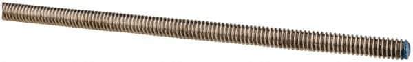 Made in USA - 1/4-20 UNC (Coarse), 6' Long, Stainless Steel Threaded Rod - Right Hand Thread - Apex Tool & Supply