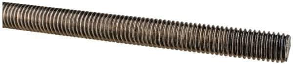Made in USA - 1/2-13 UNC (Coarse), 6' Long, Stainless Steel Threaded Rod - Right Hand Thread - Apex Tool & Supply