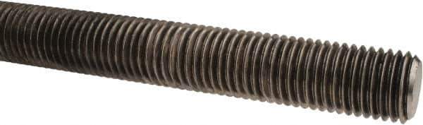 Made in USA - 7/8-9 UNC (Coarse), 6' Long, Stainless Steel Threaded Rod - Right Hand Thread - Apex Tool & Supply