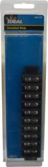Ideal - 10 Poles, 600 Volt, 30 Amp, -40 to 266°F, Polyester Thermoplastic, Polyester Thermoplastic Multipole Terminal Block - Zinc Plated Steel, 22 to 10 AWG Compatibility, 0.81 Inch High - Apex Tool & Supply