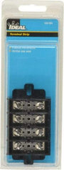 Ideal - 4 Poles, 600 Volt, 60 Amp, -40 to 266°F, Polyester Thermoplastic, Polyester Thermoplastic Multipole Terminal Block - Nickle Plated Brass, 22 to 6 AWG Compatibility, 1-1/4 Inch High - Apex Tool & Supply