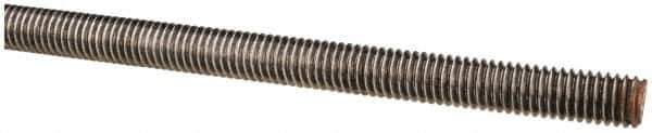 Value Collection - 3/8-16 UNC (Coarse), 6' Long, Alloy Steel Threaded Rod - Plain Finish, Right Hand Thread - Apex Tool & Supply
