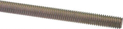 Value Collection - #10-32 UNF (Fine), 6' Long, Low Carbon Steel Threaded Rod - Zinc-Plated Finish, Right Hand Thread - Apex Tool & Supply