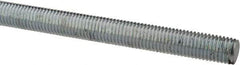 Made in USA - 5/16-24 UNF (Fine), 6' Long, Low Carbon Steel Threaded Rod - Zinc-Plated Finish, Right Hand Thread - Apex Tool & Supply