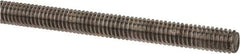 Made in USA - 1/2-20 UNF (Fine), 6' Long, Low Carbon Steel Threaded Rod - Zinc-Plated Finish, Right Hand Thread - Apex Tool & Supply