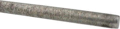 Made in USA - 5/8-18 UNF (Fine), 6' Long, Low Carbon Steel Threaded Rod - Zinc-Plated Finish, Right Hand Thread - Apex Tool & Supply