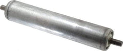 Made in USA - Replacement Conveyor Roller for 10 Inches Between Frame - 1.9 Inch Diameter, 7/16 Inch Axle, Galvanized Steel Finish, 16 Gage - Apex Tool & Supply