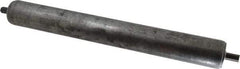 Made in USA - Replacement Conveyor Roller for 16 Inches Between Frame - 1.9 Inch Diameter, 7/16 Inch Axle, Galvanized Steel Finish, 14 Gage - Apex Tool & Supply