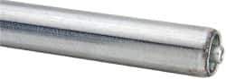 Made in USA - Replacement Conveyor Roller for 22 Inches Between Frame - 1.4 Inch Diameter, 1/4 Inch Axle, Galvanized Steel Finish, 18 Gage - Apex Tool & Supply