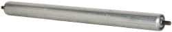 Made in USA - Replacement Conveyor Roller for 21-7/8 Inches Between Frame - 1.9 Inch Diameter, 7/16 Inch Axle, Galvanized Steel Finish, 16 Gage - Apex Tool & Supply