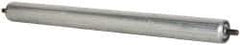 Made in USA - Replacement Conveyor Roller for 21-7/8 Inches Between Frame - 1.9 Inch Diameter, 7/16 Inch Axle, Galvanized Steel Finish, 16 Gage - Apex Tool & Supply