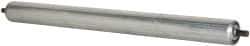 Made in USA - Replacement Conveyor Roller for 21-7/8 Inches Between Frame - 1.9 Inch Diameter, 7/16 Inch Axle, Galvanized Steel Finish, 14 Gage - Apex Tool & Supply