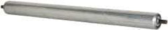 Made in USA - Replacement Conveyor Roller for 21-7/8 Inches Between Frame - 1.9 Inch Diameter, 7/16 Inch Axle, Galvanized Steel Finish, 14 Gage - Apex Tool & Supply