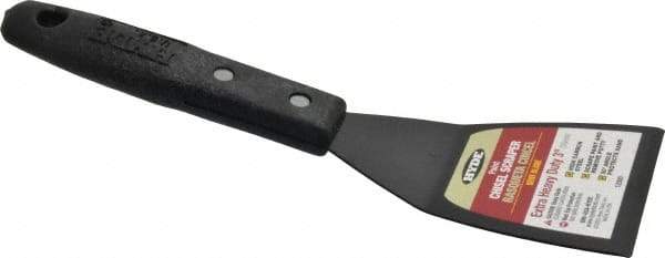 Hyde Tools - Stiff Carbon Steel Bent Chisel - 3" Blade Width, Polypropylene Handle - Apex Tool & Supply