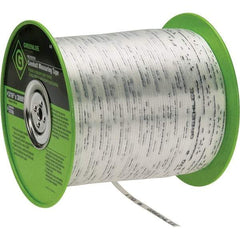 Greenlee - 3,000 Ft. Long, Polyester Measuring Tape - 3/16 Inch Diameter, 170 Lb. Breaking Strength - Apex Tool & Supply