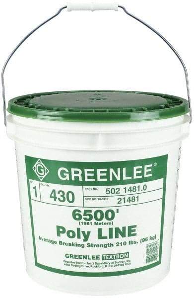 Greenlee - 5,200 Ft. Long, Polyline Rope - 240 Lb. Breaking Strength - Apex Tool & Supply