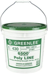 Greenlee - 6,500 Ft. Long, Polyline Rope - 210 Lb. Breaking Strength - Apex Tool & Supply