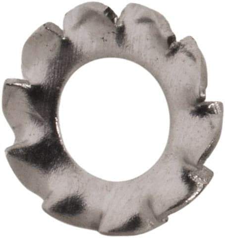 Value Collection - M2.5 Screw, 2.7mm ID, Stainless Steel External Tooth Lock Washer - 5.5mm OD, Uncoated, Grade 316 & Austenitic A4 - Apex Tool & Supply