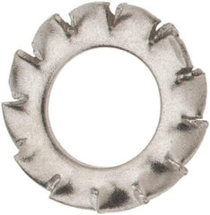 Value Collection - M4 Screw, 4.3mm ID, Stainless Steel External Tooth Lock Washer - 8mm OD, Uncoated, Grade 316 & Austenitic A4 - Apex Tool & Supply