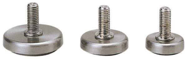 Sugatsune - 3/8-16 Bolt Thread, Stud Mount Leveling Pad & Mount - 88 Max Lb Capacity, 1-17/64" Base Diam - Apex Tool & Supply