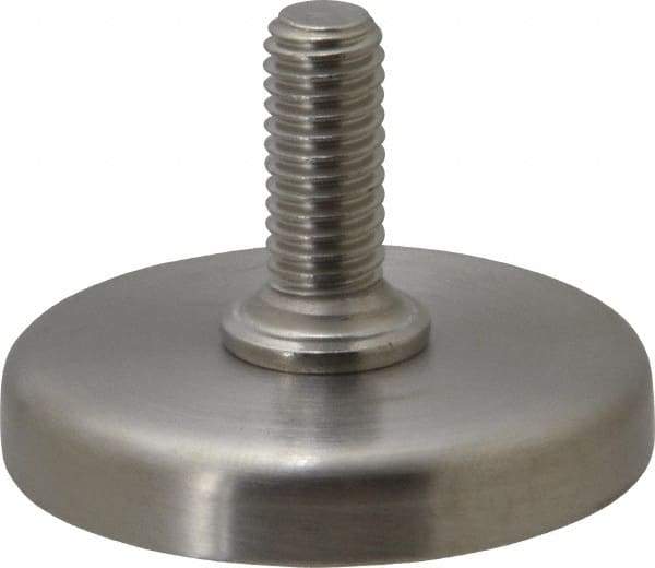 Sugatsune - 3/8-16 Bolt Thread, Stud Mount Leveling Pad & Mount - 792 Max Lb Capacity, 1-31/32" Base Diam - Apex Tool & Supply