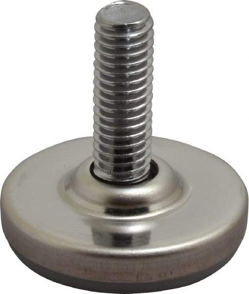 Sugatsune - 3/8-16 Bolt Thread, Stud Mount Leveling Pad & Mount - 352 Max Lb Capacity, 1-37/64" Base Diam - Apex Tool & Supply