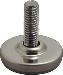 Sugatsune - 3/8-16 Bolt Thread, Stud Mount Leveling Pad & Mount - 352 Max Lb Capacity, 1-37/64" Base Diam - Apex Tool & Supply