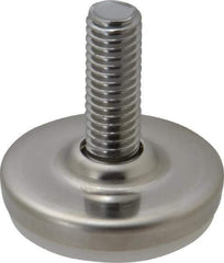 Sugatsune - 1/2-12 Bolt Thread, Stud Mount Leveling Pad & Mount - 352 Max Lb Capacity, 1-31/32" Base Diam - Apex Tool & Supply